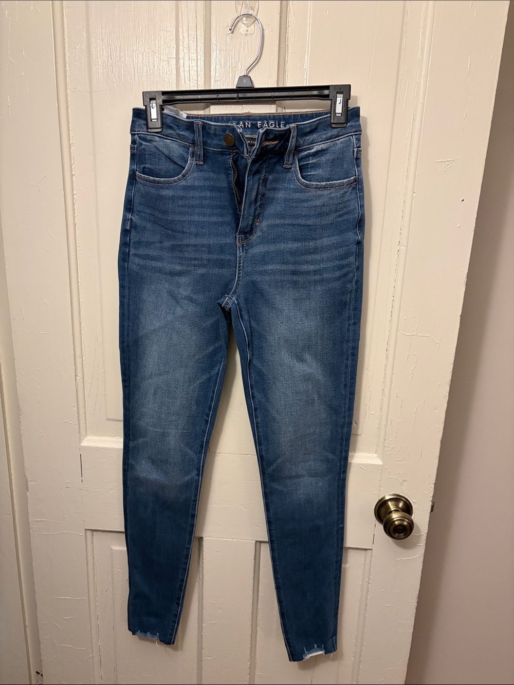 American Eagle Outfitters Medium Blue High-Rise Skinny Jeans